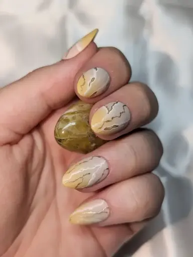 press on nails citrine