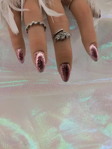 Press on nails crystal blush